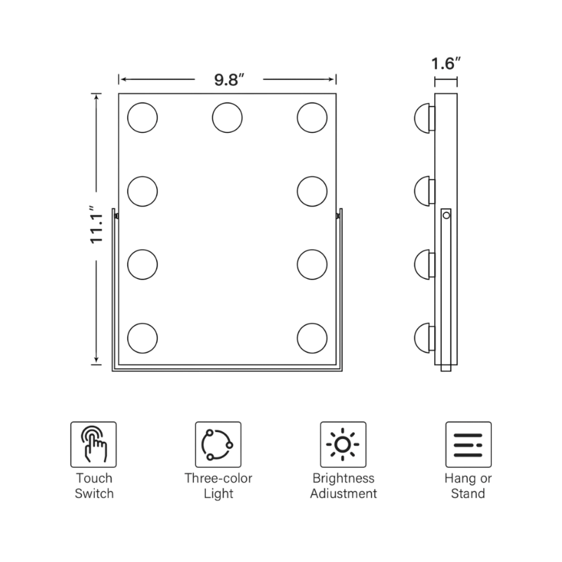VeraLife™ Specchio Hollywood con Luci LED - VeraLife™